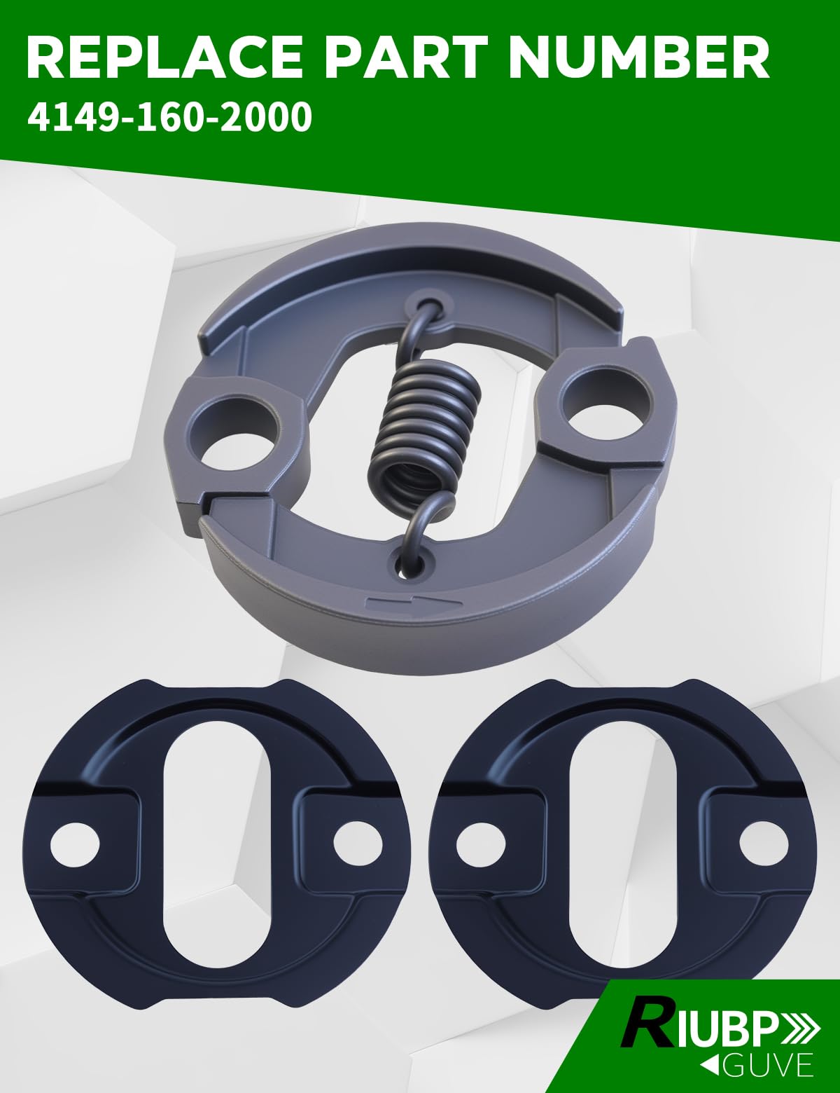 RIUBPGUVE clutch kit close-up parts showing wear-resistant components for durability.