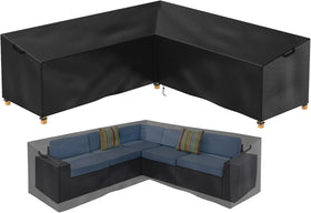 Riuog waterproof patio sectional sofa cover shields outdoor furniture from rain and moisture.