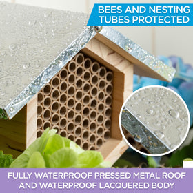 Rivajam Beekeeper Pro Mach II interior shows removable nesting tubes for easy management