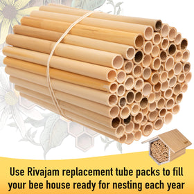 Rivajam refill tubes compatible with bee houses and hotel nest boxes