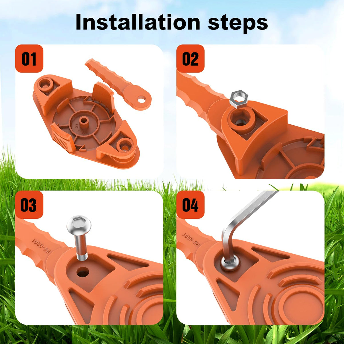Rivershine trimmer head installs without adapter for Worx WG series