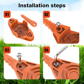 Rivershine trimmer head installs without adapter for Worx WG series