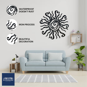 Riverside Designs Wacky Sun—side view highlighting sturdy mounting holes for easy installation.