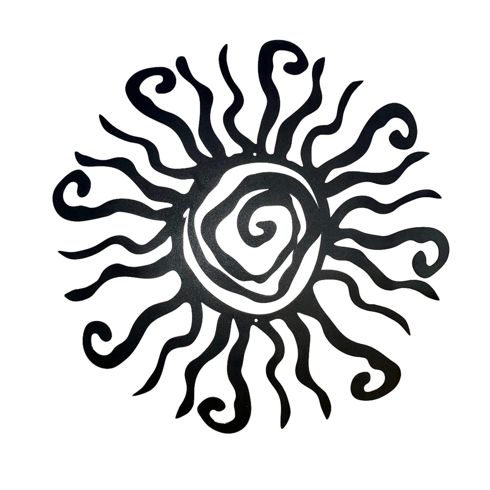Riverside Designs Wacky Sun wall art—front view adds instant curb appeal to indoor or outdoor spaces.