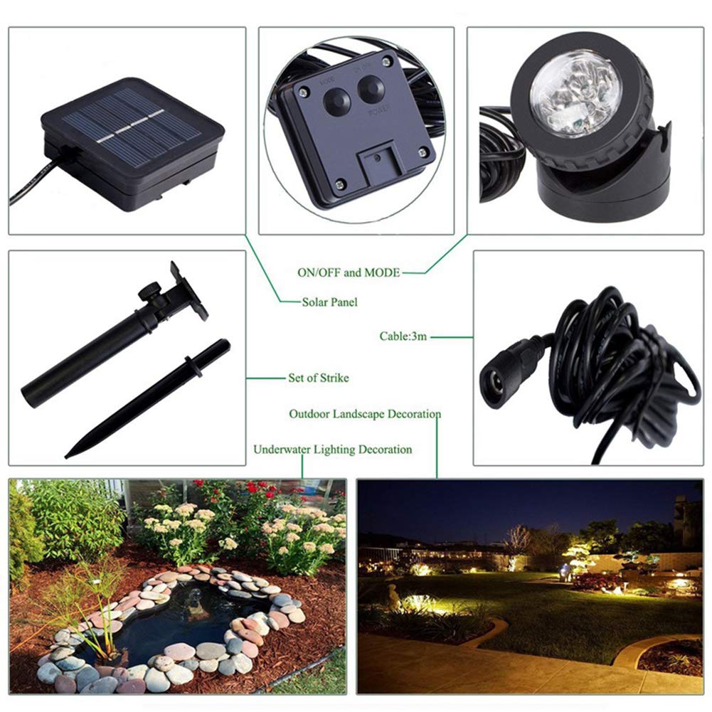 Rivonthex solar spot light for fish tank adds subtle underwater glow