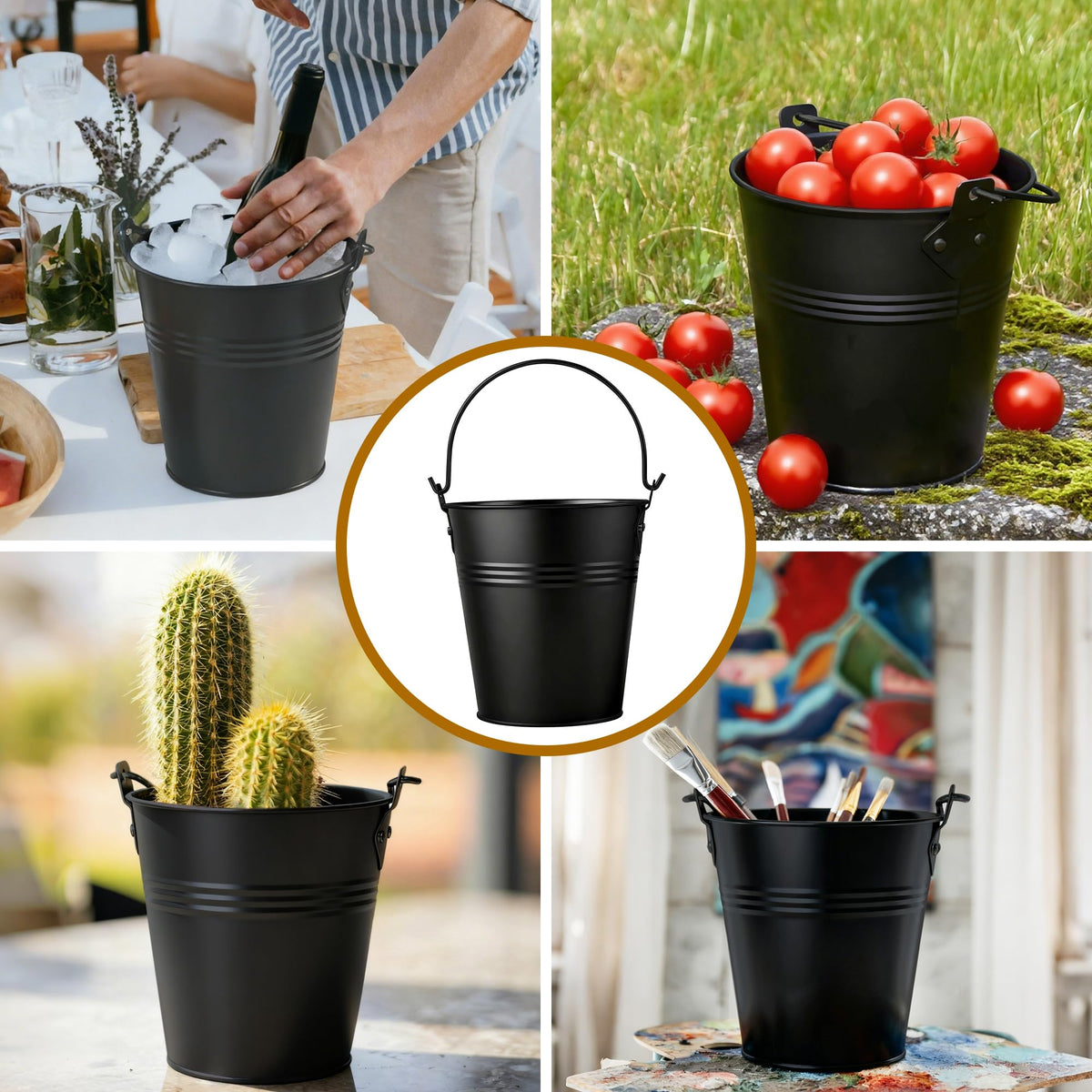 Rixordd grease bucket multipurpose use, doubles as ice bucket or tool organizer.