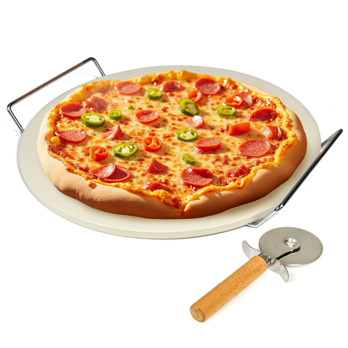 Rixordd 13-inch pizza stone for even heat and crispy crusts