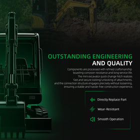 Riyhch steel-alloy hitch offers durable construction for demanding work.
