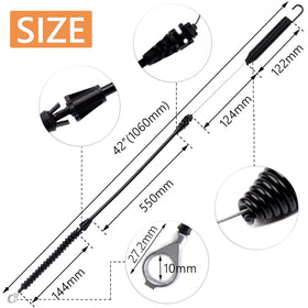 Riyitauto PVC sleeve protects cable from twists and wear.