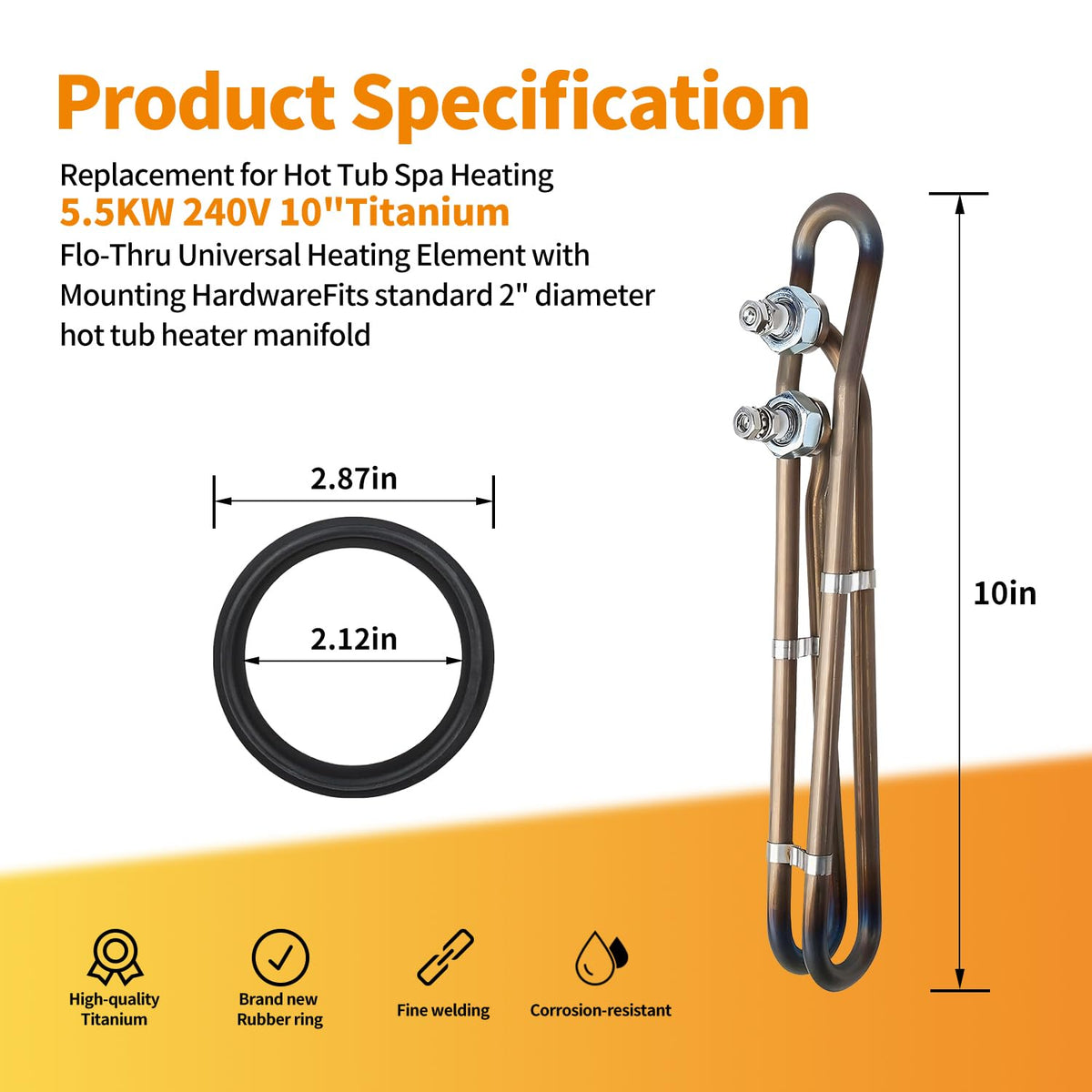 RJDJXYRENYI Balboa compatibility heater supports reliable spa heating