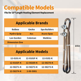 RJDJXYRENYI titanium hot tub heating element resists corrosion