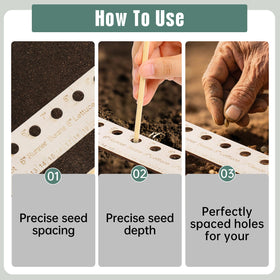 RJLCTH seed spacers ruler demonstrates spacing in beds