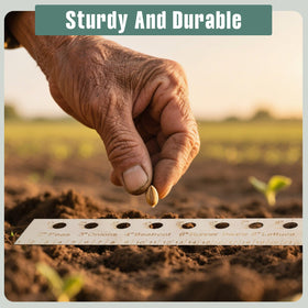 RJLCTH seed spacers close-up wood stakes highlight durability