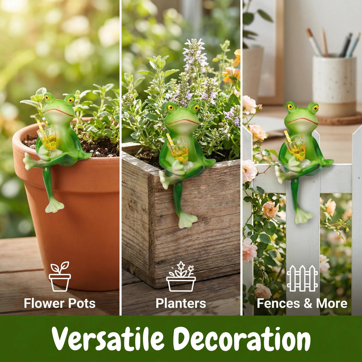 RJVZUKL Sherum Tipsy Frog decor collection for yard scenes