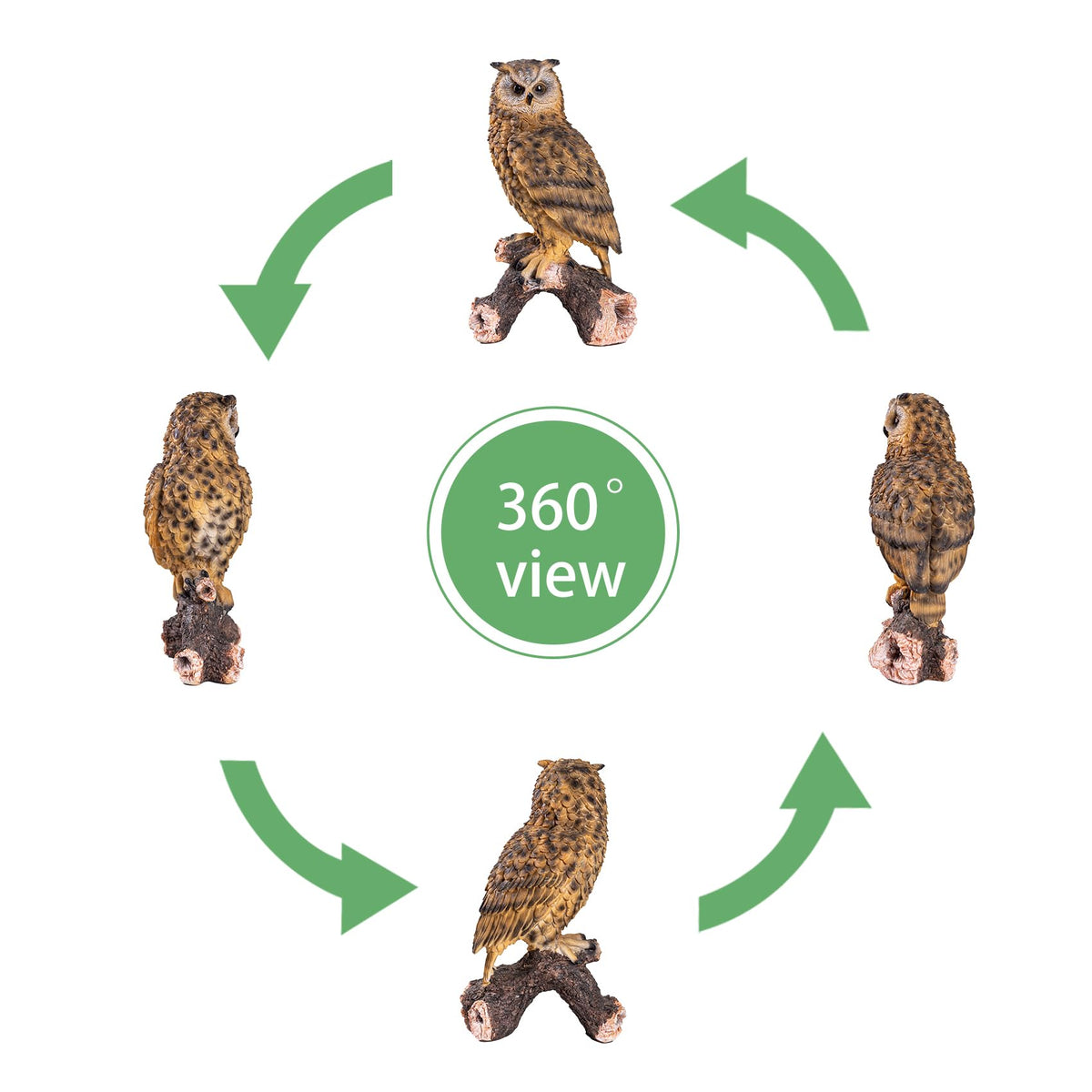 RKGOMDMU garden owl decor deters birds naturally, protecting plants.
