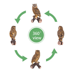 RKGOMDMU garden owl decor deters birds naturally, protecting plants.