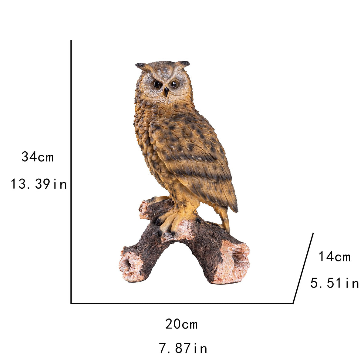 RKGOMDMU 13.3-inch owl statue for garden aesthetics and seasonal display.
