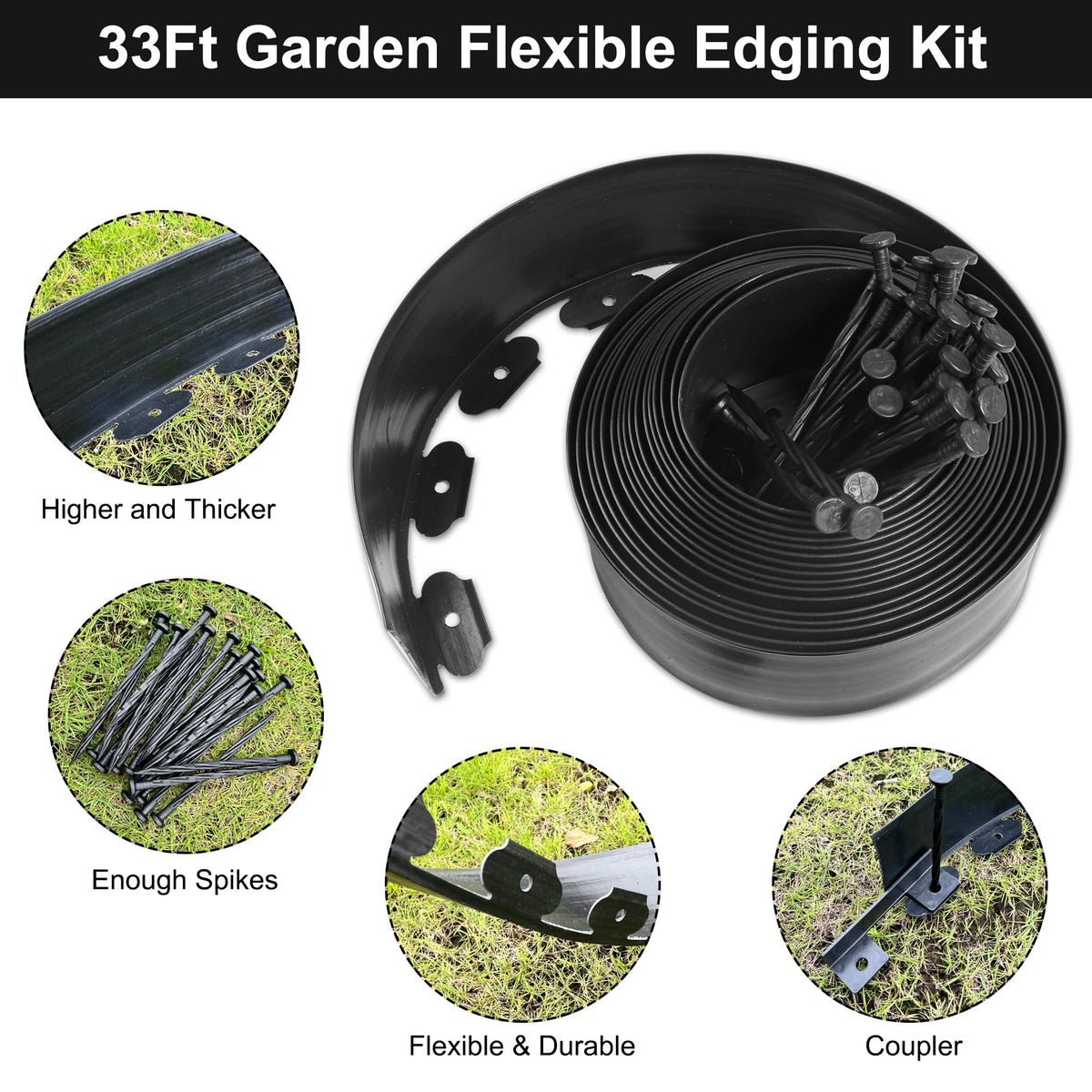RLINGX border defines flower beds and lawns clearly