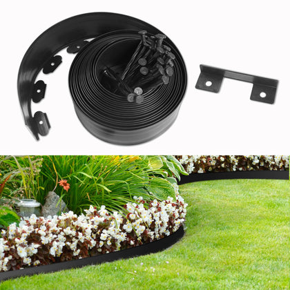 RLINGX landscape edging shows no-dig border setup for neat garden boundaries