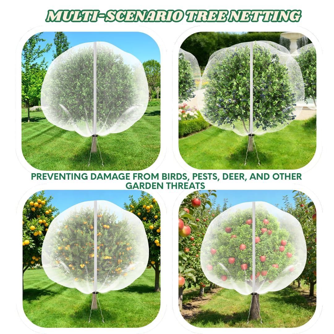 RMBHM heavy-duty polyethylene netting resists tears for long-term garden protection.