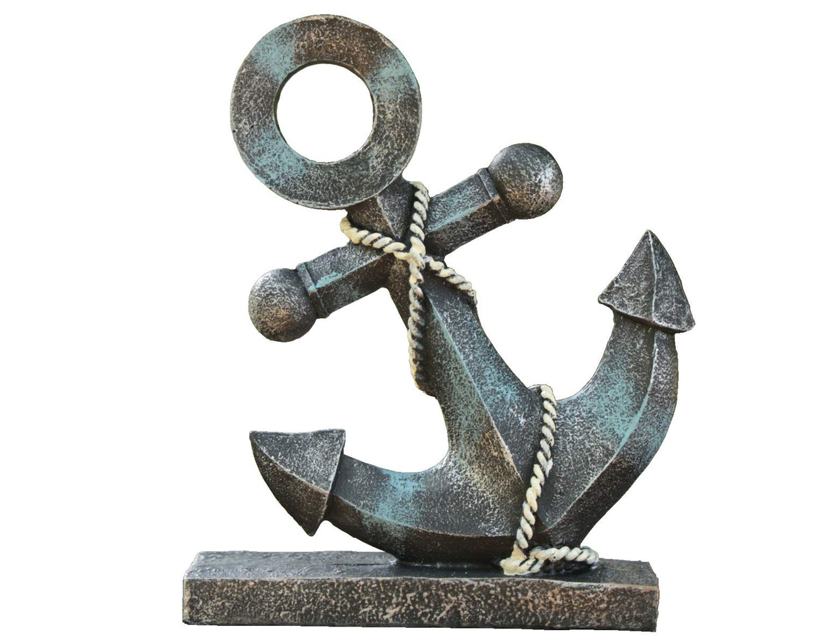 Rmdusk resin anchor figurine stands 8.5 inches tall for versatile decor.