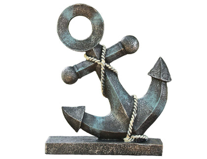 Rmdusk resin anchor figurine stands 8.5 inches tall for versatile decor.