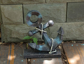 Rmdusk anchor decor's silver-black blue touch adds nautical charm to shelves.