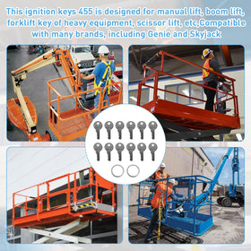 RMSPO heavy-duty ignition keys with metal and plastic construction for tough job sites
