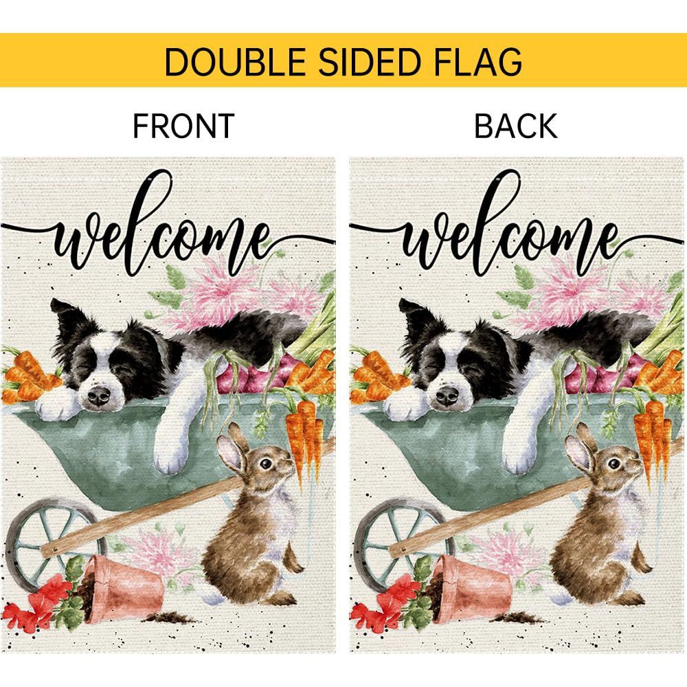RMXJKIIU 18x12 inch garden flag compatible with standard stands for easy setup.