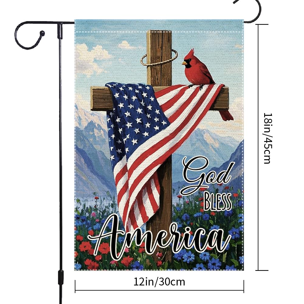 RMXJKIIU American flag on the cross, celebrating faith and nation.