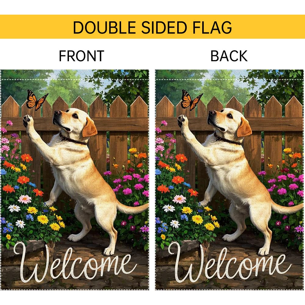 RMXJKIIU Burlap Fabric Flag provides textured, natural outdoor appeal.