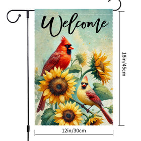 RMXJKIIU 18x12 inch flag fits standard stands with sleeve.