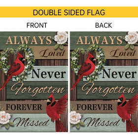 RMXJKIIU Cardinal memorial flag text detail highlights inscription