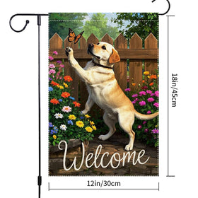 RMXJKIIU Colorful Flowers Background Flag brightens patios and porches.