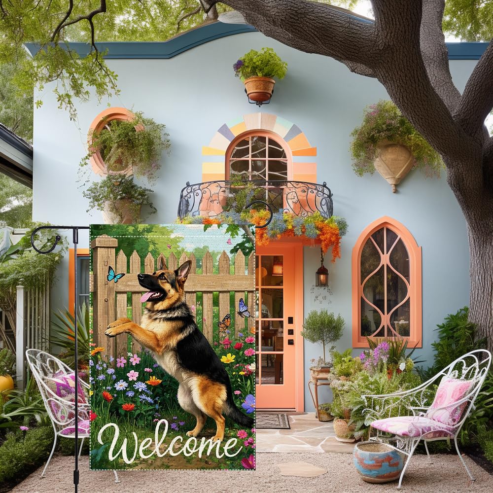 RMXJKIIU flag with colorful flowers enhances curb appeal in any garden.
