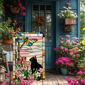 RMXJKIIU garden flag top sleeve for easy hanging on standard stands