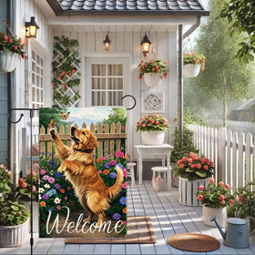 RMXJKIIU spring-summer welcome flag creates a warm home vibe
