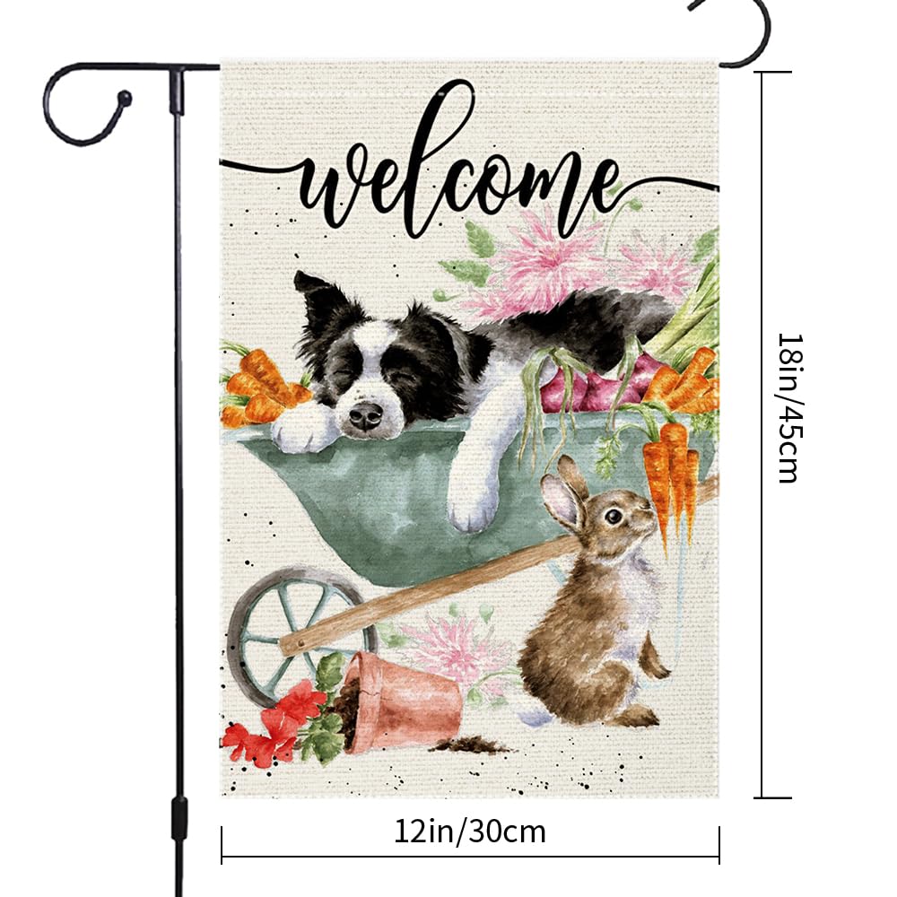 RMXJKIIU Vegetable and flower cart flag adds rustic warmth to outdoor spaces.
