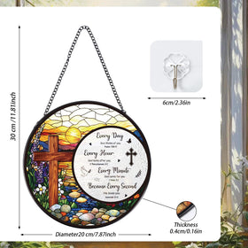 Rngmsi Bible cross window decor brightens spaces and invites reflective moments
