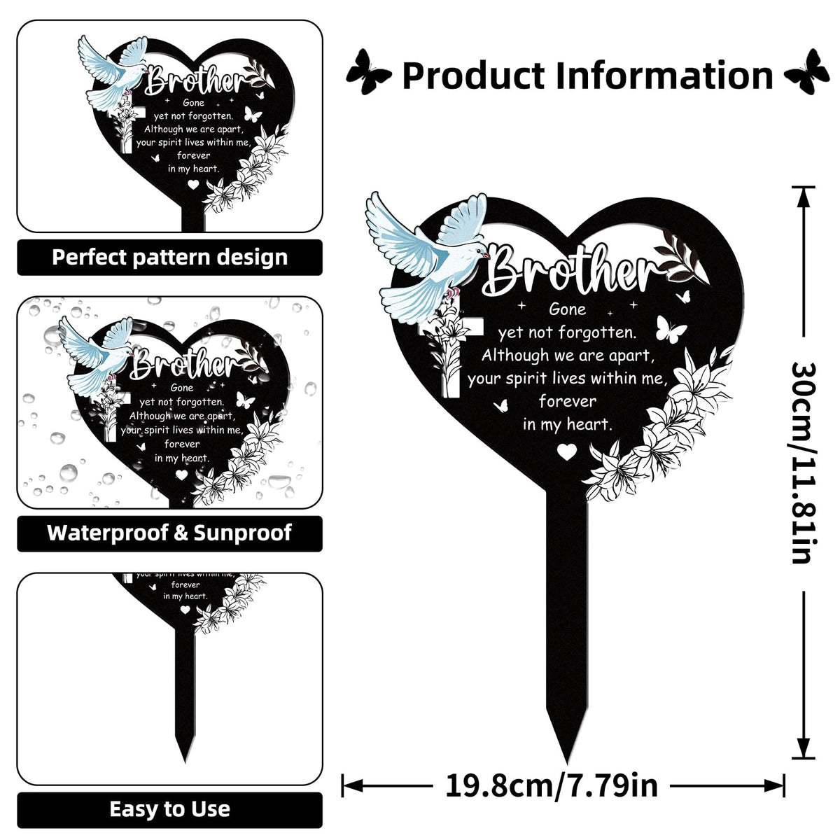 Rngmsi memorial stake with double-sided design readable from multiple angles.