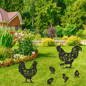 Rngmsi chick yard decor statue adds sunny, whimsical touch to beds.
