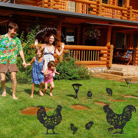 Rngmsi chick yard decor figurine enhances patio borders with durability.