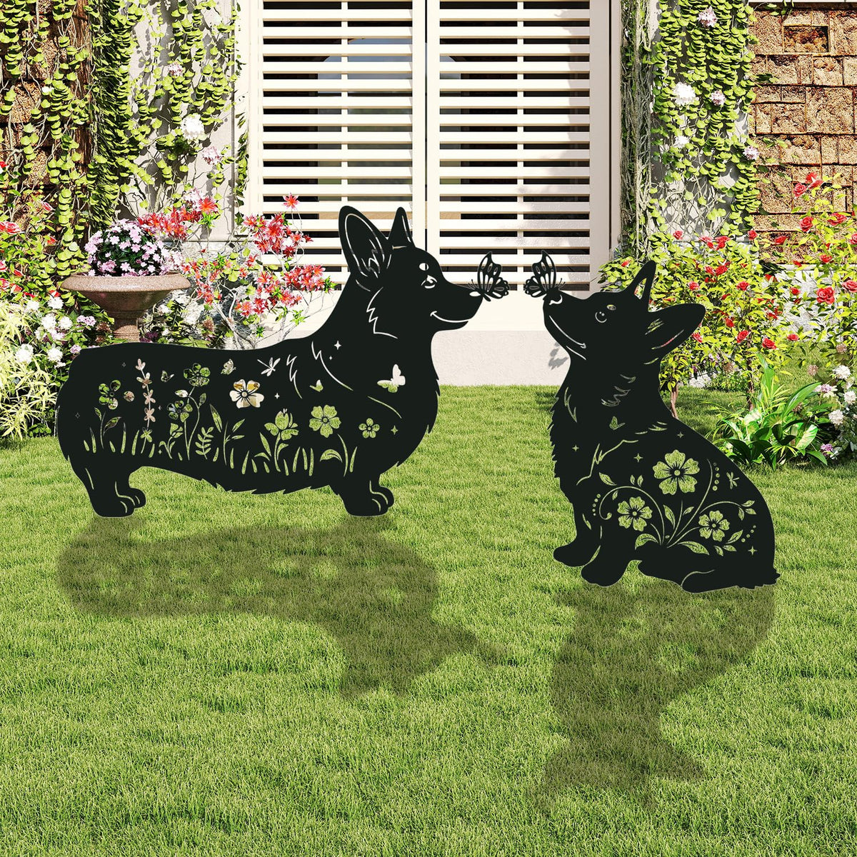 Rngmsi patio decor metal figurine for lawn accents and whimsy