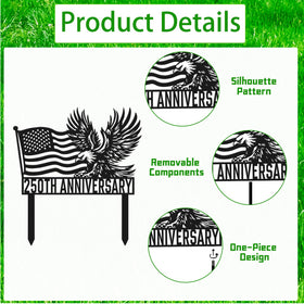 Rngmsi outdoor iron grave decor stake suitable for gardens or cemeteries.