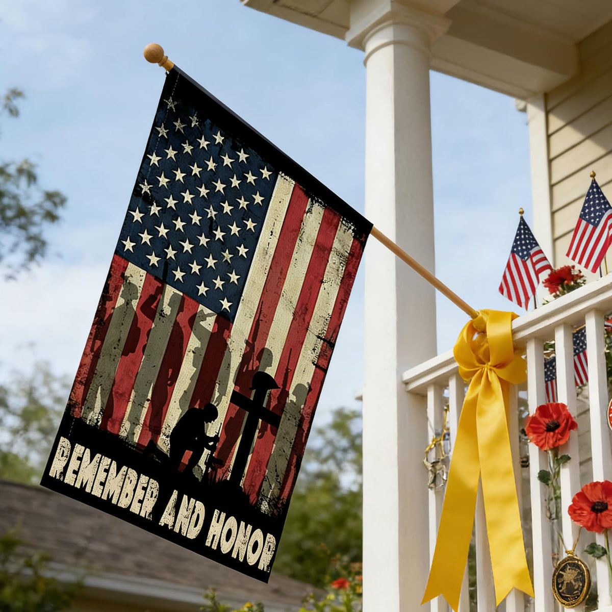 Rngmsi memorial flag makes a thoughtful outdoor gift for commemorations