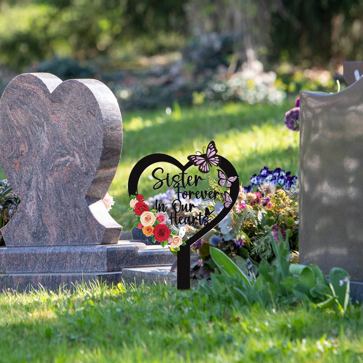 Rngmsi graveside garden marker adds tranquil ambiance