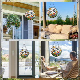 Rngmsi home decor hummingbird sun catcher adds seasonal charm.