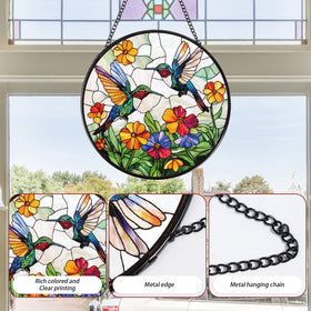 Rngmsi indoor window decor hummingbird creates a cheerful focal point.
