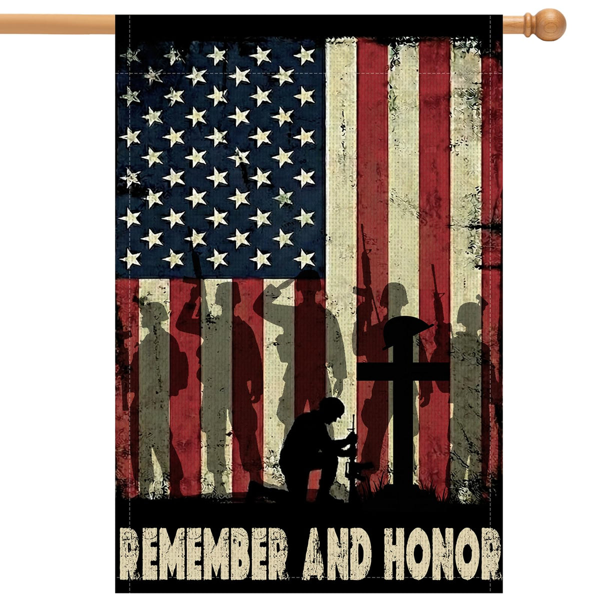 Rngmsi Memorial Day flag, double-sided yard display for vivid outdoor decoration