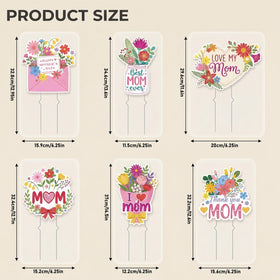 Rngmsi Mother's Day stake featuring Best Mom Ever for backyard display